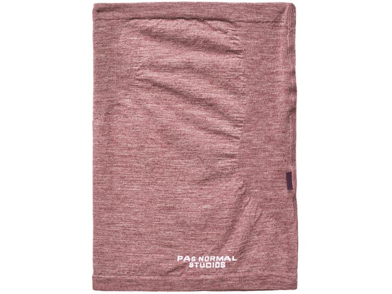 PAS LOGO MERINO KNIT NECKTUBE - MAROON