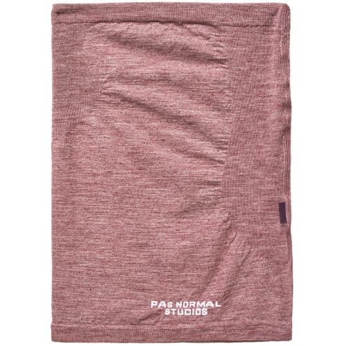 PAS LOGO MERINO KNIT NECKTUBE - MAROON